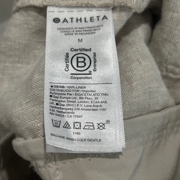 Athleta Retreat Linen High Rise Wide Leg Pants - Picture 10 of 13